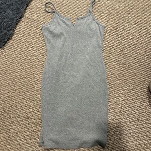 Gray Sleeveless Bodycon Dress